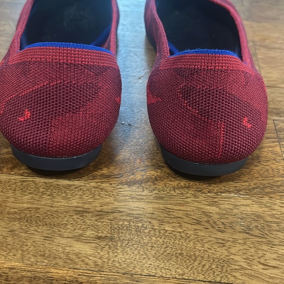 Rothy’s The Point Red Camo Pointed Toe Flats (Retired Print) - Picture 8 of 12